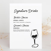 Boissons de signature personnalisables Menu noir e