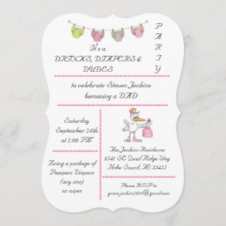Boissons, Diapers & Dudes - Invitation