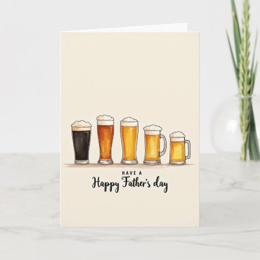Boissons Douce Fête des Pères Carte (Devant)