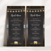 Boissons et bières rustiques 4x9 Menu boisson