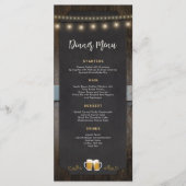 Boissons et bières rustiques 4x9 Menu du dîner (Devant)