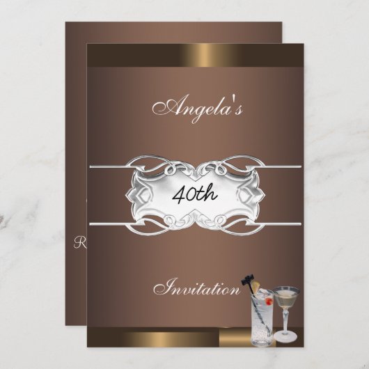 Boissons et Invitation à la fête du chocolat (Devant / Derrière)