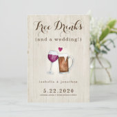 Boissons gratuites amusantes Enregistrer la carte (Debout devant)