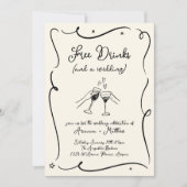 Boissons gratuites et Faire-part de mariage (Devant)