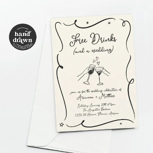 Boissons gratuites et Faire-part de mariage