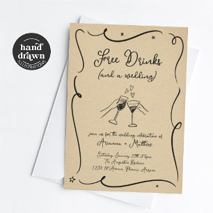 Boissons gratuites et Faire-part de mariage