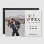 Boissons gratuites Sauvegardez le Magnet de dates (Devant / Derrière)