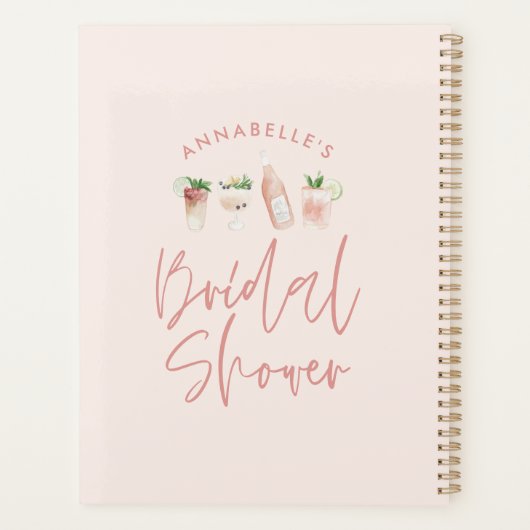 Boissons roses girly moderne douche nuptiale (Dos)