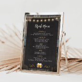 Boissons rustiques à thème 5 x 7 Menu boisson