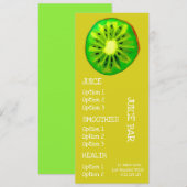 Boissons santé au jus Menu fruit du kiwi (Devant / Derrière)