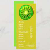 Boissons santé jus Menu fruit kiwi (Devant / Derrière)