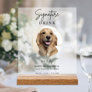Boissons Signature de Mariage de Chien de Compagni