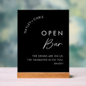 Boissons Sont Sur Nous Open Bar Black Mariage Bar  (Neutre)