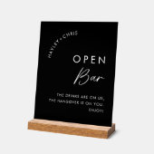 Boissons Sont Sur Nous Open Bar Black Mariage Bar  (Angle)