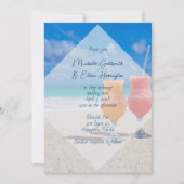 Boissons sur la plage Faire-part de mariage balnéa (Devant)