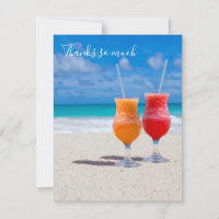 Boissons sur la Plage Merci Cartes Tropicales Vier