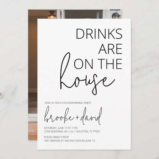 Boissons Sur Nous Invitation À Réchauffer Les Ména (Devant / Derrière)