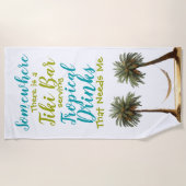 Boissons tropicales Plush extra Grand Serviette de (Devant)