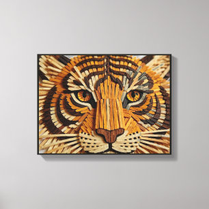 Boîte à allumettes brillante Tigre Toile Art