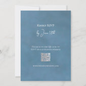 Boîte à Bague Simple Bleue Invitation de Mariage (Dos)