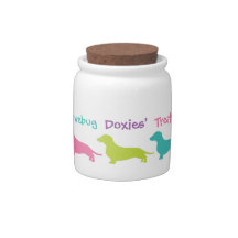 Arc en ciel Doxie Treat Jar
