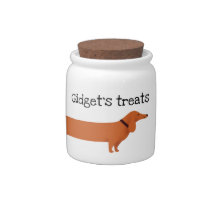 Tout le long du corps dachshund traiter pot