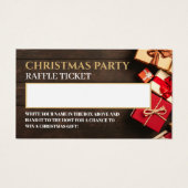 Boîte à cadeaux rustique, Billet à raffe de Noël (Devant)