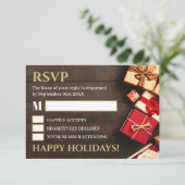 Boîte à cadeaux rustique, fête de Noël RSVP (Debout devant)