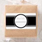 Boite à chaussures noir et blanc Étiquette (En situation)