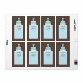 Boite à gâteau Étiquette cadeau | BROWN (Feuille entière)