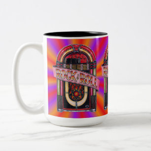 Boite à juke Rock & Roll Colorée Mug rétro