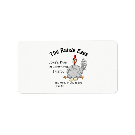 boîte à oeufs libre magasin de la ferme Étiquette (Devant)