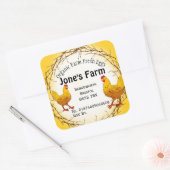 boîte à oeufs libre magasin de la ferme Étiquette (Enveloppe)