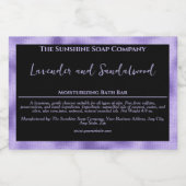 Boite à savon noir et violet imperméable étiquette (Étiquettes simples)