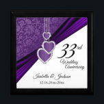 Boîte À Souvenirs 33e / 6e / 47e anniversaire de l'Améthyste Keepsar<br><div class="desc">33ème / 6ème / 47ème Amethyst Purple Mariage Anniversaire Keepsaké Conception boîte cadeau. Ce design fonctionne bien pour d'autres événements ou occasions comme un anniversaire, un mariage, des années de service... ou vous pouvez le faire fonctionner pour un usage quotidien pour votre maison ou bureau en supprimant et/ou en changeant...</div>