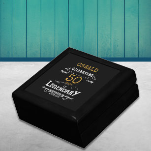 Boîte À Souvenirs 50e anniversaire Légendaire Black Gold Retro