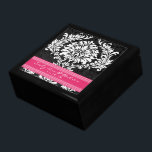 Boîte À Souvenirs Anniversaire de Fuchsia Black and White Mariage da<br><div class="desc">Mariage Black Lacquer Keepsaké Custom Designer Cadeau personnalisé Boîte à bijoux ou boîte à mémoire Elégant unique Mariage Anniversaire Cadeaux de Noël ou Valentines Cadeaux de jour Mariage fermier,  Mariage victorien,  Mariage médiéval Renaissance,  Mariage floral noir et blanc</div>