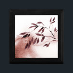 Boîte À Souvenirs Aquarelle japonaise en bambou Abstrait<br><div class="desc">Le design de style japonais, inspiré de la nature à Bordeaux rouge et des couleurs neutres avec des branches de bambou contre un arrière - plan d'aquarelle abstrait, offre un équilibre et une tranquillité à votre décor de chambre. Le dicton zen Just Be peut être remplacé ou supprimé. Un beau...</div>