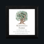 Boîte À Souvenirs Arbre de famille Monogramme<br><div class="desc">Un arbre généalogique : "Notre famille. Comme des branches sur un arbre, nous poussons tous dans des directions différentes, mais nos racines restent comme une." Un décor familial parfait pour célébrer la force et les différences que les individus apportent à la dynamique familiale. Monogramme avec nom de famille. Merveilleux pour...</div>