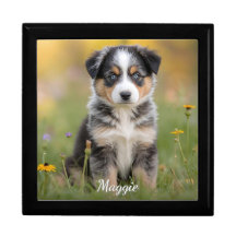Australian Shepherd Personalized Jewelry Box