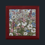 Boîte À Souvenirs Bijoux d'illusion en verre verni fleur sauvage<br><div class="desc">Délicat motif fleur sauvage dans un effet de vitrail. Délicat et gai. Parfait pour les bijoux en magasin et autres trésors,  ou donner comme cadeau personnel.</div>