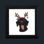 Boîte À Souvenirs Black Lab de Christmas<br><div class="desc">Black Lab de Christmas</div>