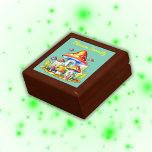 Boîte À Souvenirs Blossom Serenity Cottagecore Mushroomcore |<br><div class="desc">Tabourets,  champignons et cottagecore pour les amoureux de la nature,  ce mignon mushroomcore,  cottagecore design,  monogrammed pour vous permettre de changer le texte jaune de Blossom Serenity à tout ce que vous choisissez. Boîte à bijoux en bois.</div>