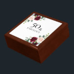 Boîte À Souvenirs Blush rose Bourgogne rouge 50e anniversaire Cadeau<br><div class="desc">Blush rose Bourgogne rouge 50e anniversaire boîte cadeau</div>