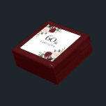 Boîte À Souvenirs Blush rose Bourgogne Rouge 60e anniversaire Cadeau<br><div class="desc">Blush Pink Bourgogne Rouge 60e anniversaire boîte cadeau cadeau</div>