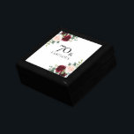 Boîte À Souvenirs Blush rose Bourgogne Rouge 70e anniversaire Cadeau<br><div class="desc">Blush Pink Bourgogne Rouge 70e anniversaire boîte cadeau cadeau</div>