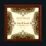 Boîte À Souvenirs Bohemian Sparkle Anniversary Gift Box<br><div class="desc">Unique et élégant d'inspiration bohème - Exquis et élégants mariage, anniversaire ou fiançailles présent. Personnalisez-vous avec les noms, la date d'anniversaire et le monogramme ou les numéros - fait en une magnifique boîte cadeau en bois pour garder des bijoux, des babioles pour vos cadeaux spéciaux. Fait un merveilleux cadeau -...</div>