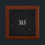 Boîte À Souvenirs Boîte à puce - Initiales 3D Noires<br><div class="desc">Boîte simple à Trinket pour bijoux et autres gants. Customisez avec vos initiales.</div>
