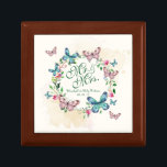 Boîte À Souvenirs Boîte cadeau Papillon personnalisé Wreath<br><div class="desc">Pour plus de personnalisation,  cliquez sur le bouton "Personnaliser" et utilisez notre outil de conception pour modifier ce modèle. Si les options sont disponibles,  vous pouvez modifier le texte et l'image en cliquant simplement sur "Modifier/Supprimer le texte ou l'image ici" et ajouter le vôtre. Conçu par Freepik.</div>