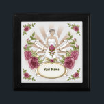 Boîte À Souvenirs Boîte cadeau Rose Mariage mariée<br><div class="desc">Boîte cadeau Rose mariée, T-shirt, vêtements Mariages, cadeaux de mariage par ArtMuvz Illustration. Correspondant douche de nage Mariage personnalisable, réception, drap de répétition. Célébrez votre amour dans le style avec nos designs mariages, Parfait pour la mariée, mariée, mariage et invités. Vous pouvez personnaliser avec vos noms ou votre date de...</div>